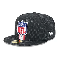 Casquette ajustée NFL 2024 Sideline 59FIFTY New Era noire pour homme