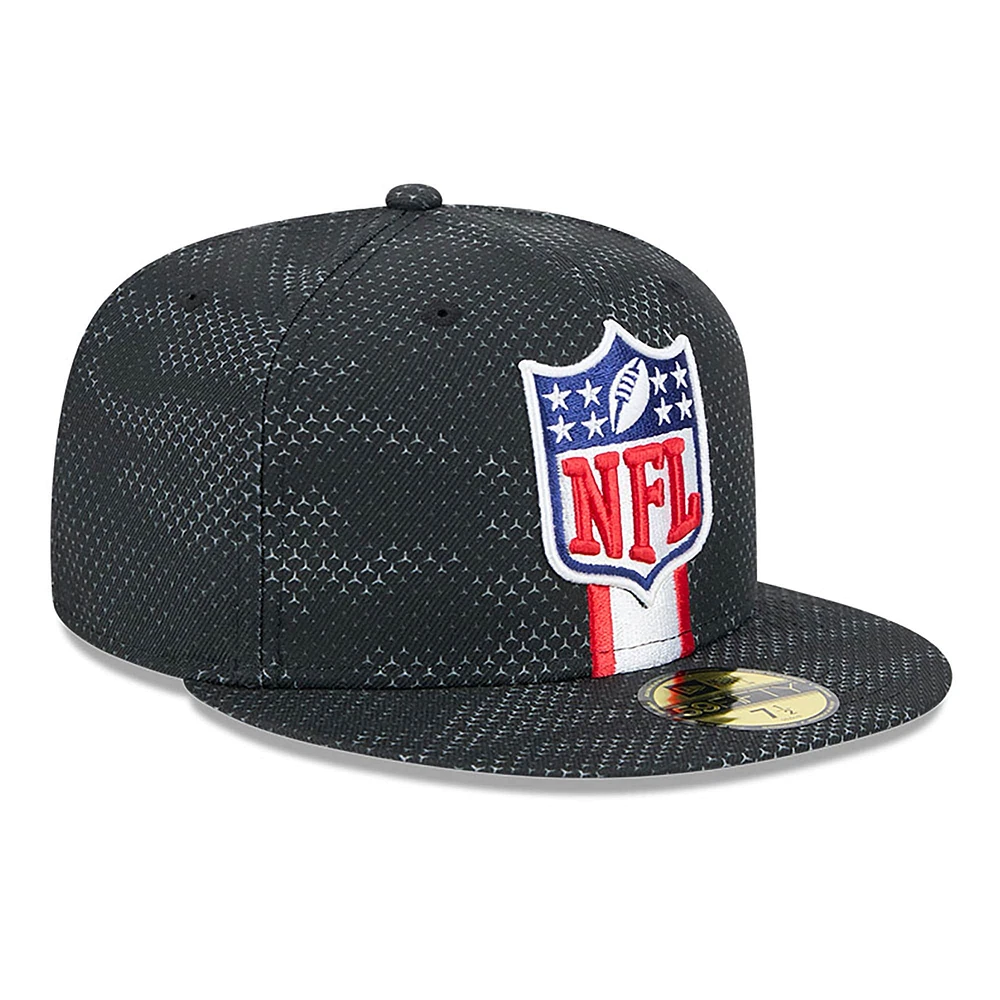 Casquette ajustée NFL 2024 Sideline 59FIFTY New Era noire pour homme