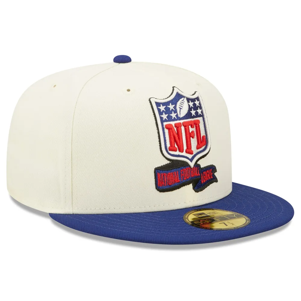 NFL New Era 2022 Sideline 59FIFTY Fitted Hat - Cream/Royal | The Shops at Willow