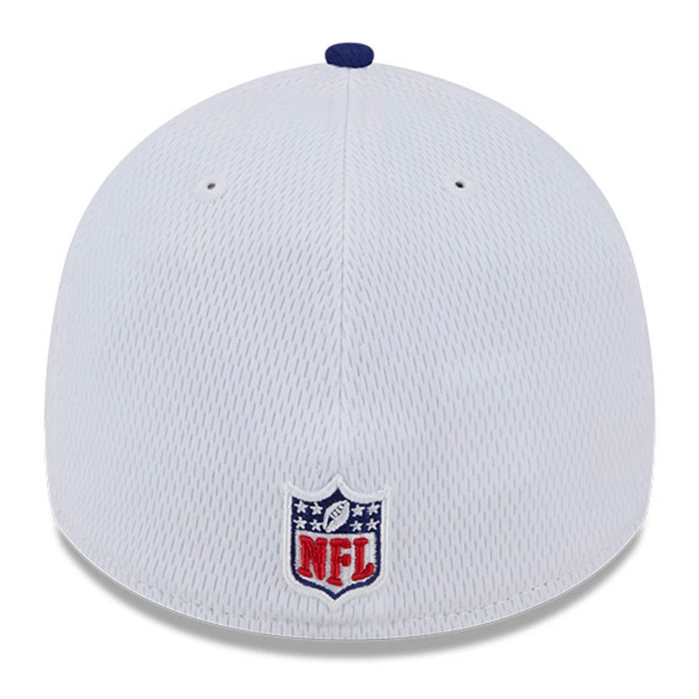 Casquette flex 39THIRTY Sideline NFL 2023 New Era pour homme, blanc/bleu marine