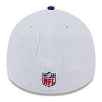 Casquette flex 39THIRTY Sideline NFL 2023 New Era pour homme, blanc/bleu marine