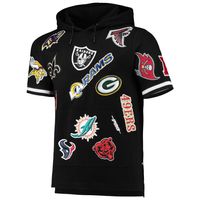 Men's Pro Standard Black NFL League Wordmark Short Sleeve Pullover Hoodie