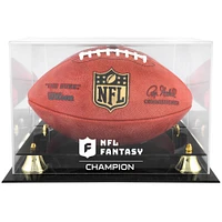 NFL Fantasy Football Champion Golden Classic Football Team Logo Display Case with Mirror Back