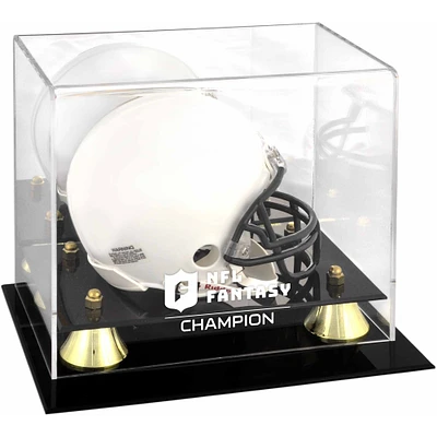 NFL Fantasy Football Champion Golden Classic Team Logo Mini Helmet Display Case