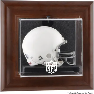 Fanatics Authentic NFL Shield Brown Framed Wall-Mountable Logo Mini Helmet Display Case