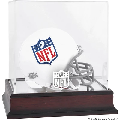 Vitrine de mini casque avec logo NFL Shield en acajou