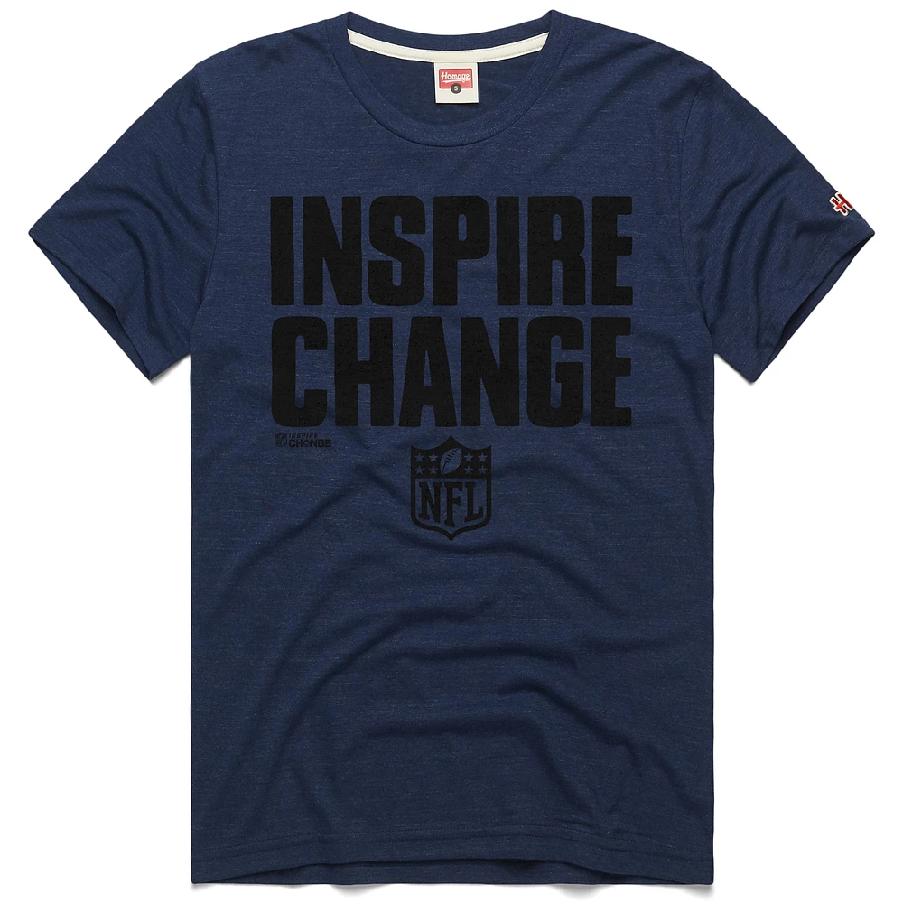 Unisex Homage Navy NFL 2024 Inspire Change Tri-Blend T-Shirt