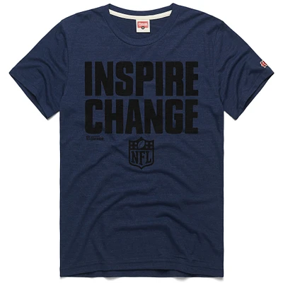 Unisex Homage Navy NFL 2024 Inspire Change Tri-Blend T-Shirt