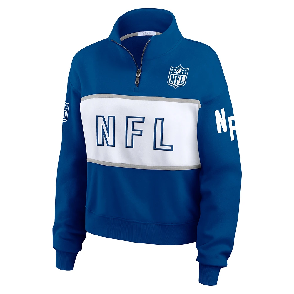 Veste NFLPA bleu foncé à fermeture éclair quart de tour pour femme WEAR by Erin Andrews