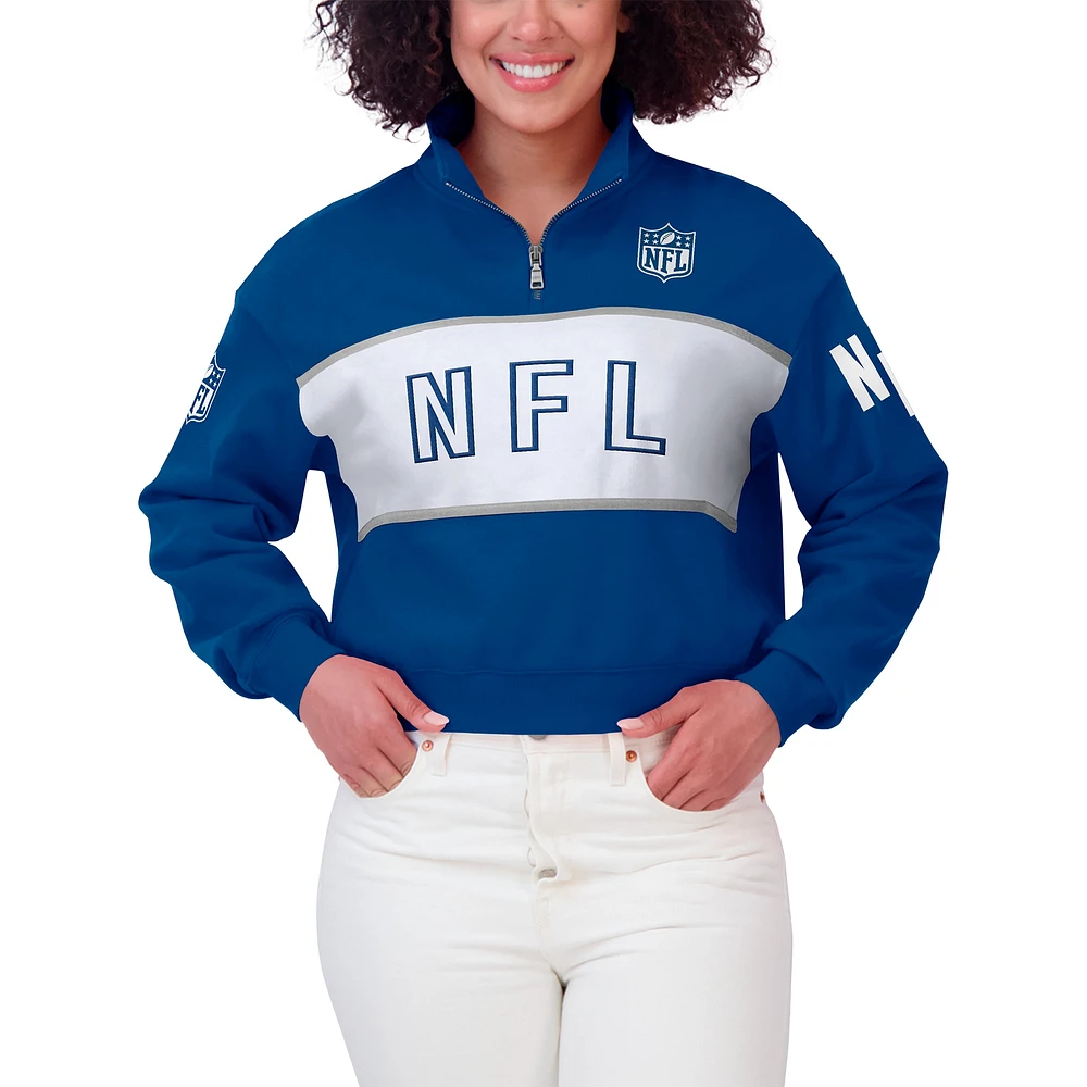 Veste NFLPA bleu foncé à fermeture éclair quart de tour pour femme WEAR by Erin Andrews