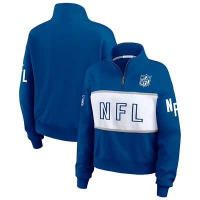 Veste NFLPA bleu foncé à fermeture éclair quart de tour pour femme WEAR by Erin Andrews