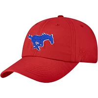 Men's Top of the World  Red SMU Mustangs Staple Adjustable Hat