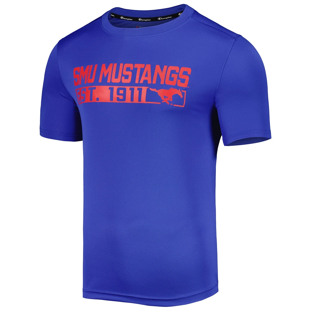 Men's Champion Royal SMU Mustangs Impact Knockout T-Shirt