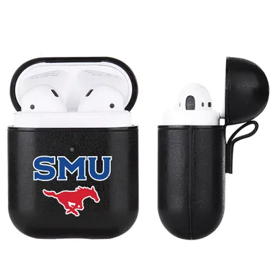 SMU Mustangs AirPods Leather Case