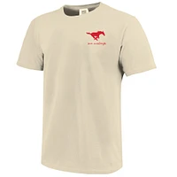 T-shirt confortable pour femme, crème, couleurs SMU Mustangs Coquette