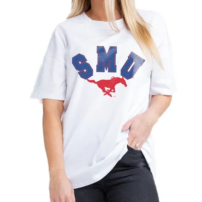 SMU Mustangs Gameday Couture Women's Now or Never Oversized T-Shirt - White