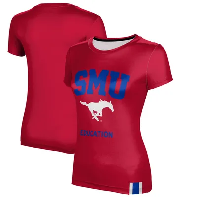 SMU Mustangs Women's Education T-Shirt - Red