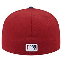 Men's New Era  Burgundy/Navy Somerset Patriots Authentic Collection 59FIFTY Fitted Hat