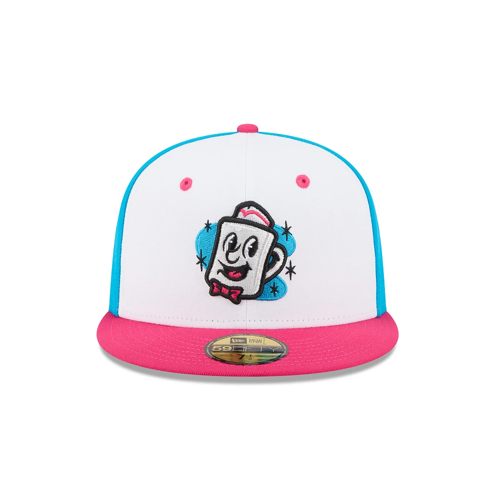 Casquette ajustée 59FIFTY blanche pour homme New Era Somerset Patriots Theme Nights
