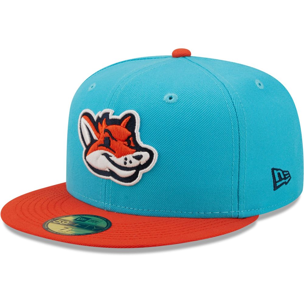 Men's New Era Aqua/Orange Zorros De Somerset Copa La Diversion 59FIFTY Fitted Hat