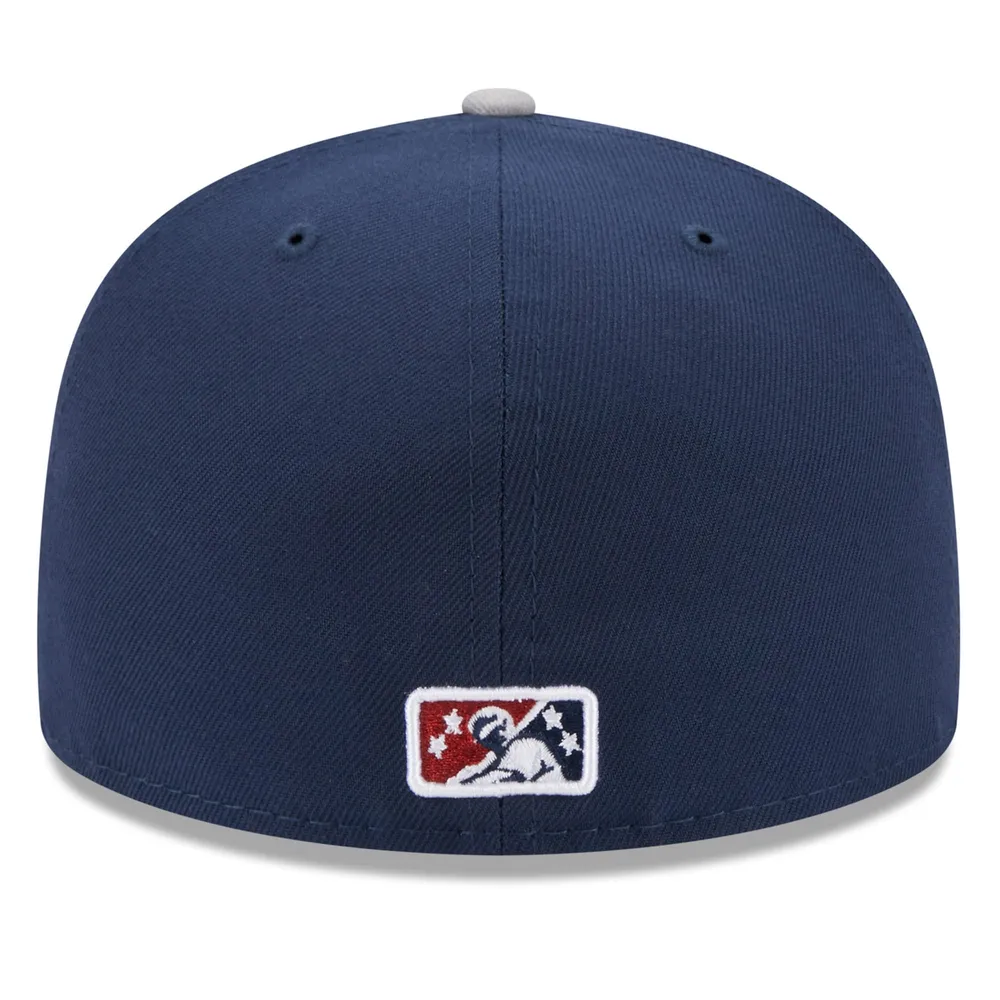 Casquette ajustée 59FIFTY avec logo alternatif bleu New Era Somerset Patriots pour homme