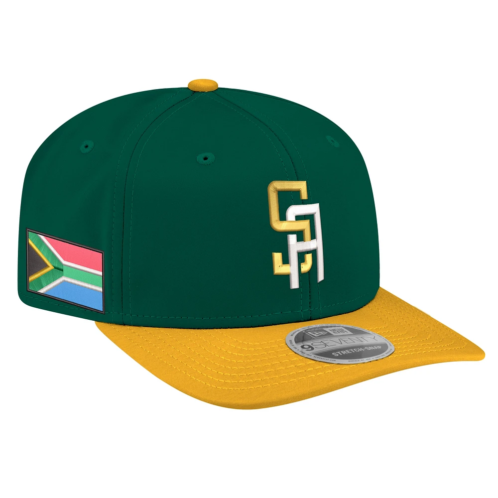 Men's New Era  Dark Green South Africa Baseball 2026 World Baseball Classic 9SEVENTY Stretch-Snap Hat