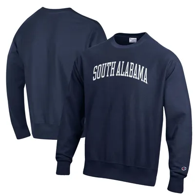 South Alabama Jaguars Champion Reverse Weave Fleece Crewneck Sweatshirt - Navy