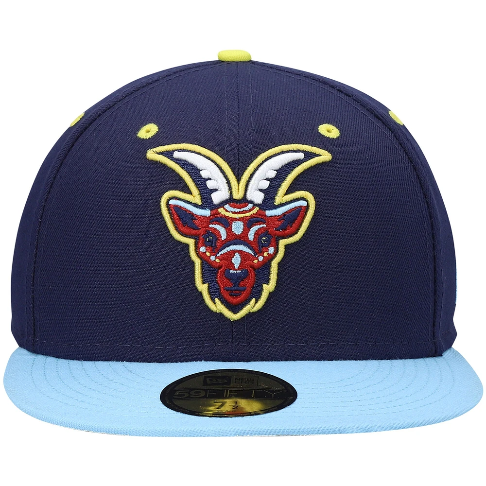 Men's New Era Navy/Light Blue Cabritos Maldichos De South Bend Copa La Diversion 59FIFTY Fitted Hat