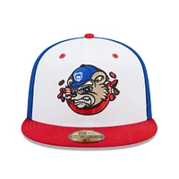 Casquette ajustée 59FIFTY pour homme South Bend Cubs Marvel x Minor League New Era blanche/rouge