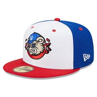 Casquette ajustée 59FIFTY pour homme South Bend Cubs Marvel x Minor League New Era blanche/rouge