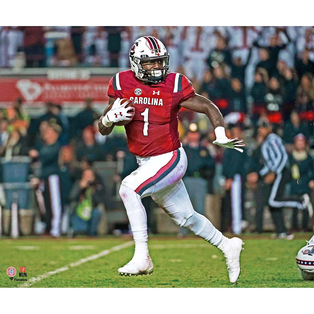Deebo Samuel South Carolina Gamecocks Unsigned Red Jersey Running Photograph