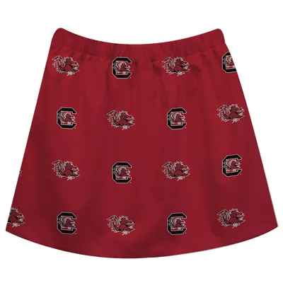 South Carolina Gamecocks Girls Youth All Over Print Skirt - Garnet