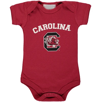 Infant Garnet South Carolina Gamecocks Arch & Logo Bodysuit