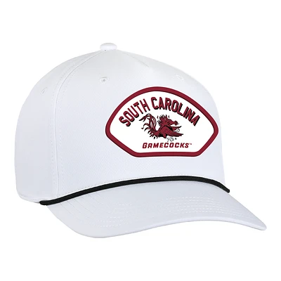 Casquette ajustable en corde Alto Ahead White South Carolina Gamecocks pour homme