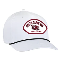 Casquette ajustable en corde Alto Ahead White South Carolina Gamecocks pour homme