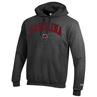 Sweat à capuche logo Arch Over Champion Charcoal South Carolina Gamecocks pour homme