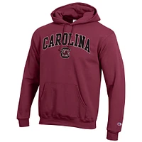 Men's Champion  Garnet South Carolina Gamecocks Arch Over Logo Pullover Hoodie