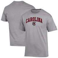 Men's Champion  Heather Gray South Carolina Gamecocks Arch Over Logo T-Shirt