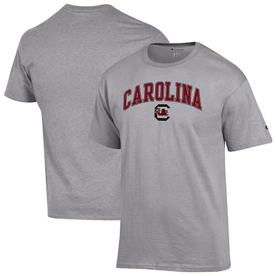 Men's Champion  Heather Gray South Carolina Gamecocks Arch Over Logo T-Shirt
