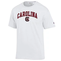 Men's Champion  White South Carolina Gamecocks Arch Over Logo T-Shirt