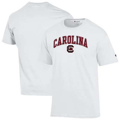 Men's Champion  White South Carolina Gamecocks Arch Over Logo T-Shirt