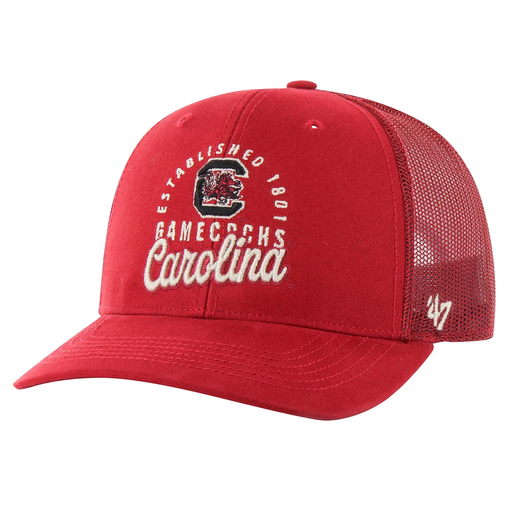 Casquette ajustable Pitstop Trucker '47 Garnet South Carolina Gamecocks pour homme