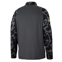 Men's Colosseum Charcoal South Carolina Gamecocks OHT Military Appreciation Long Range Raglan Quarter-Zip Jacket