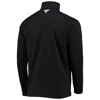 Men's Columbia Black South Carolina Gamecocks Terminal Tackle Fleece Raglan Omni-Shade Quarter-Zip Jacket