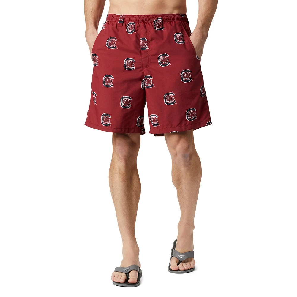 Short imprimé Backcast III pour homme Columbia Garnet South Carolina Gamecocks