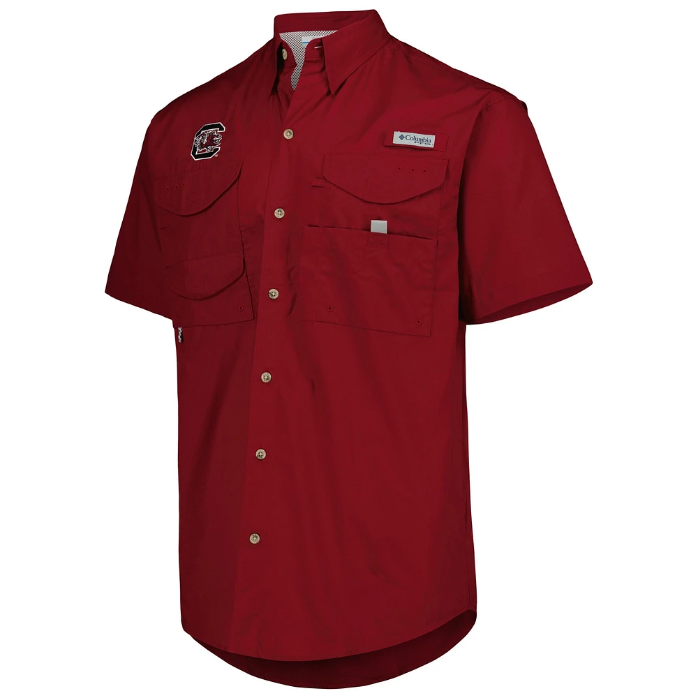 Men's Columbia Garnet South Carolina Gamecocks Bonehead Button-Up Shirt