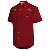 Chemise boutonnée Columbia Garnet South Carolina Gamecocks Bonehead pour homme