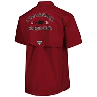 Men's Columbia Garnet South Carolina Gamecocks Bonehead Button-Up Shirt