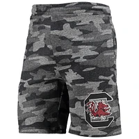 Concepts Sport Charcoal/Gris South Carolina Gamecocks Camo Backup Terry Jam Lounge Shorts pour hommes