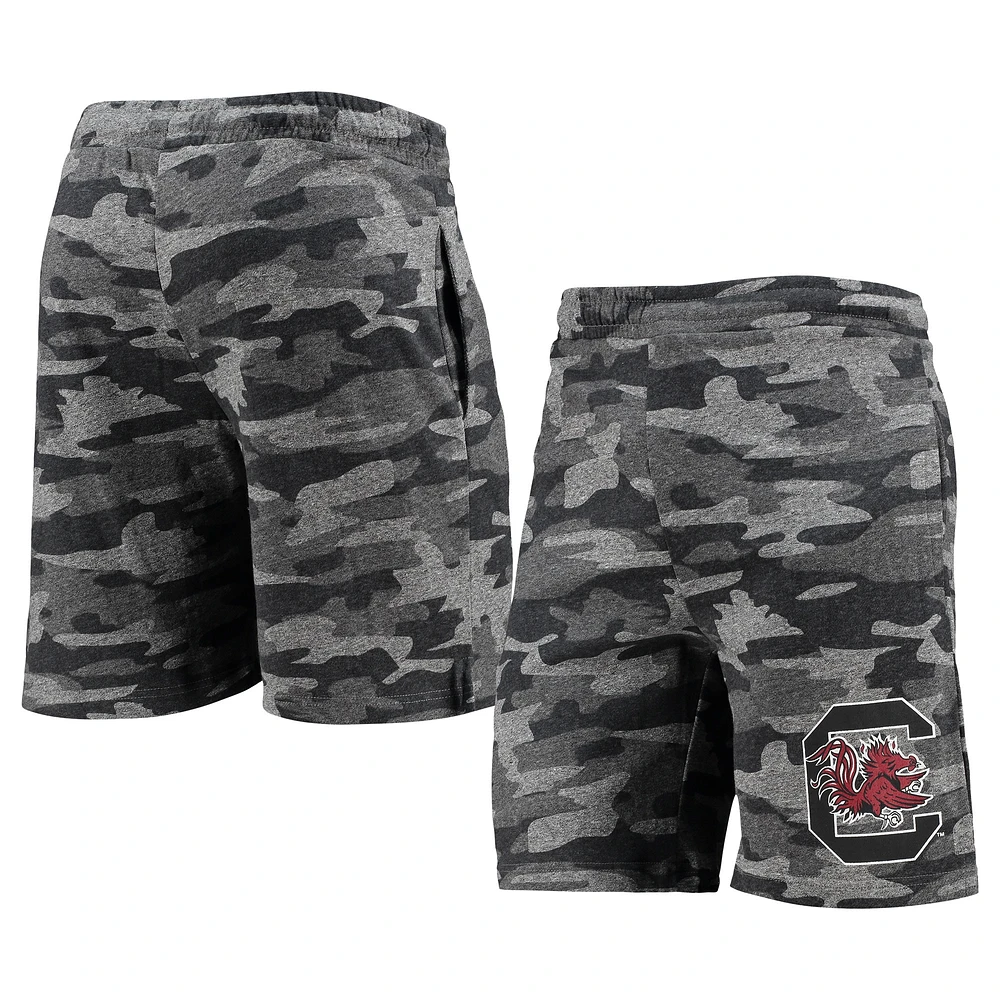 Concepts Sport Charcoal/Gris South Carolina Gamecocks Camo Backup Terry Jam Lounge Shorts pour hommes